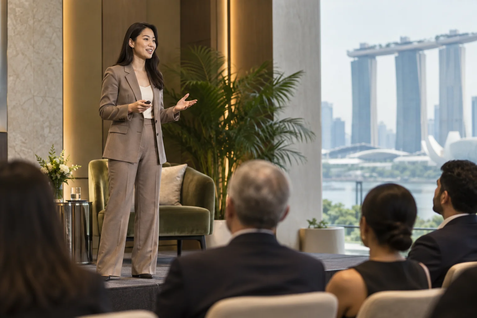 A speaker connecting with an audience